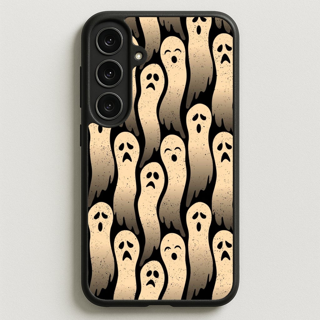 Vintage Wriggly Ghost Pattern Phone Case for Galaxy S25FE