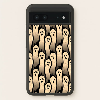 Vintage Wriggly Ghost Pattern Phone Case for Google Pixel 7 - HAL-040-GP7