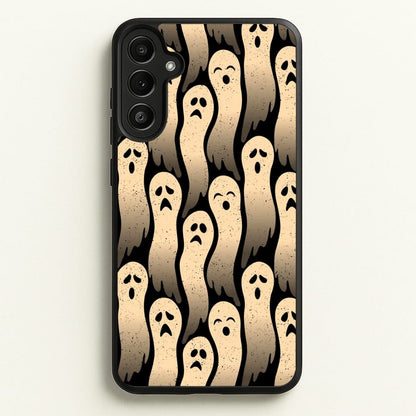 Vintage Wriggly Ghost Pattern Phone Case for Galaxy A36 - HAL-040-A36