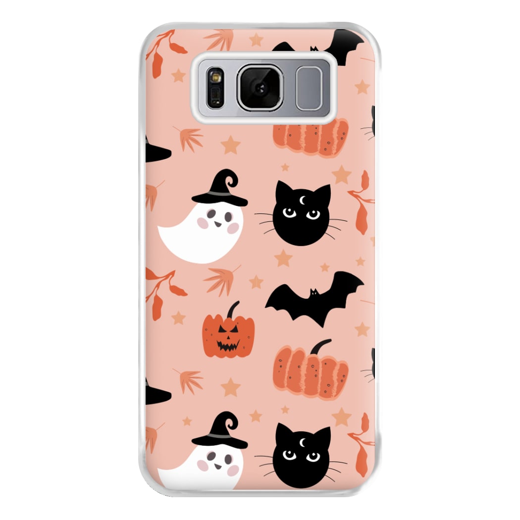 Pretty Pink Halloween Pattern Phone Case for Galaxy S8 Plus