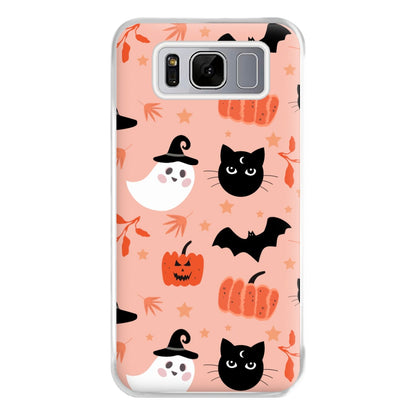 Pretty Pink Halloween Pattern Phone Case for Galaxy S8 Plus