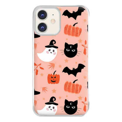 Pretty Pink Halloween Pattern Phone Case for iPhone 12 / 12 Pro