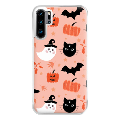 Pretty Pink Halloween Pattern Phone Case for Huawei P30 Pro