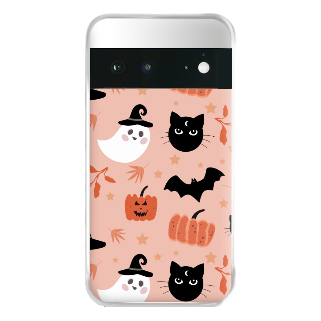 Pretty Pink Halloween Pattern Phone Case for Google Pixel 6a