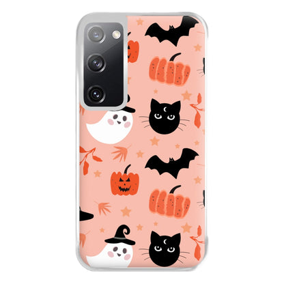 Pretty Pink Halloween Pattern Phone Case for Galaxy S20