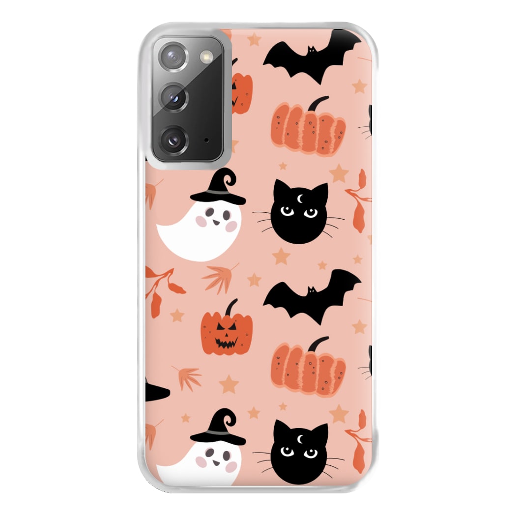 Pretty Pink Halloween Pattern Phone Case for Galaxy Note 20 Ultra