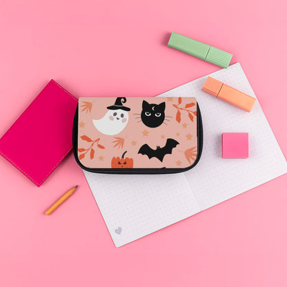 Pretty Pink Halloween Pattern Pencil Case