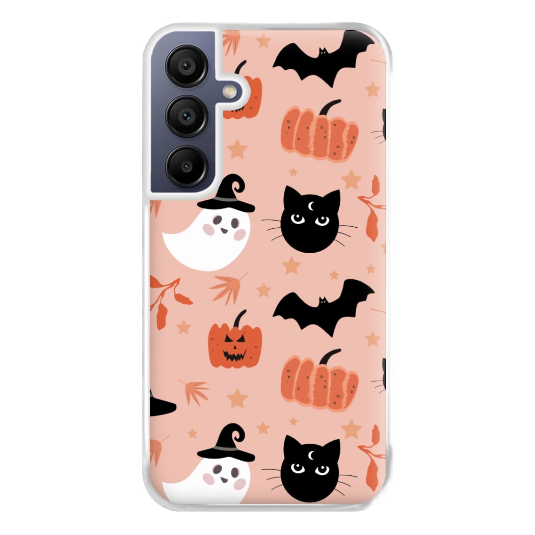 Pretty Pink Halloween Pattern Phone Case for Galaxy A16