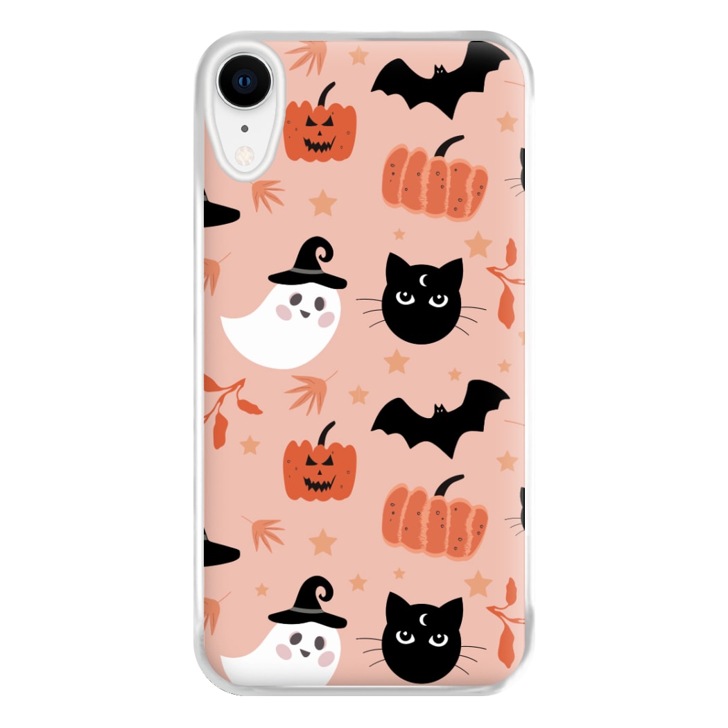 Pretty Pink Halloween Pattern Phone Case for iPhone XR