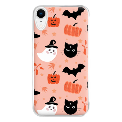 Pretty Pink Halloween Pattern Phone Case for iPhone XR