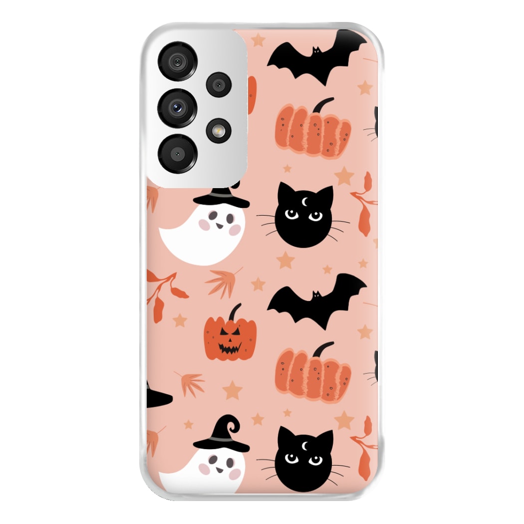 Pretty Pink Halloween Pattern Phone Case for Galaxy A33