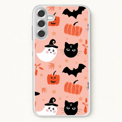Pretty Pink Halloween Pattern Phone Case for Galaxy A37