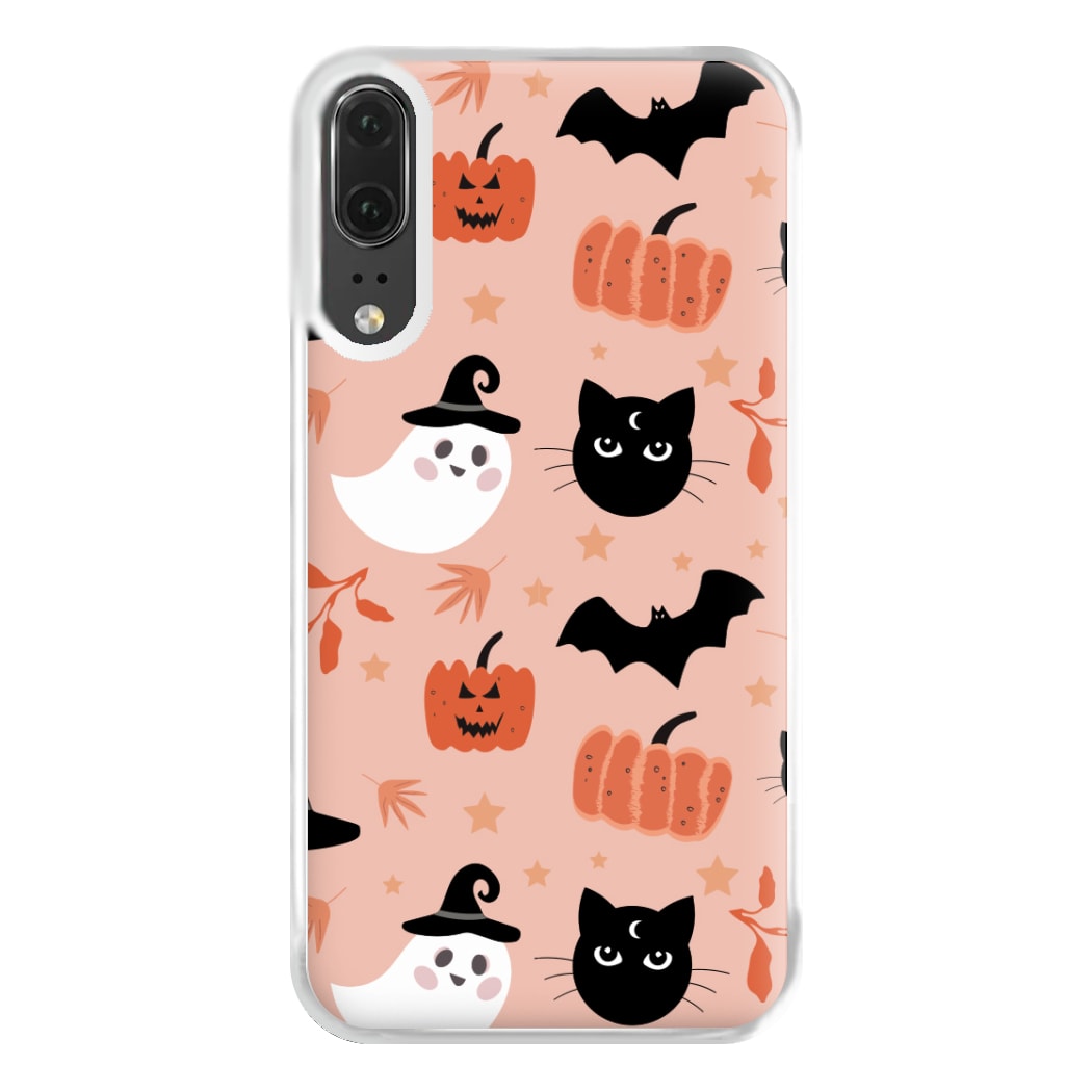 Pretty Pink Halloween Pattern Phone Case for Huawei P20