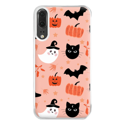 Pretty Pink Halloween Pattern Phone Case for Huawei P20