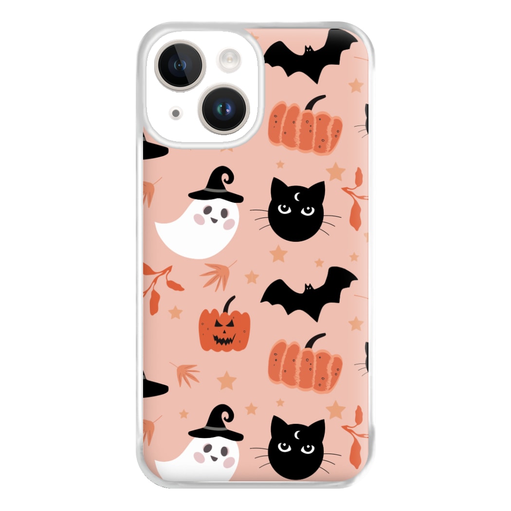 Pretty Pink Halloween Pattern Phone Case for iPhone 14