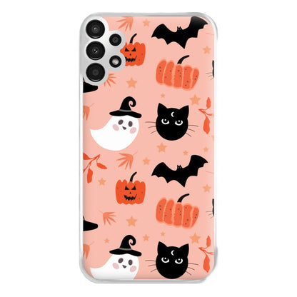 Pretty Pink Halloween Pattern Phone Case for Galaxy A13