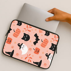 Pretty Pink Halloween Pattern MacBook Case