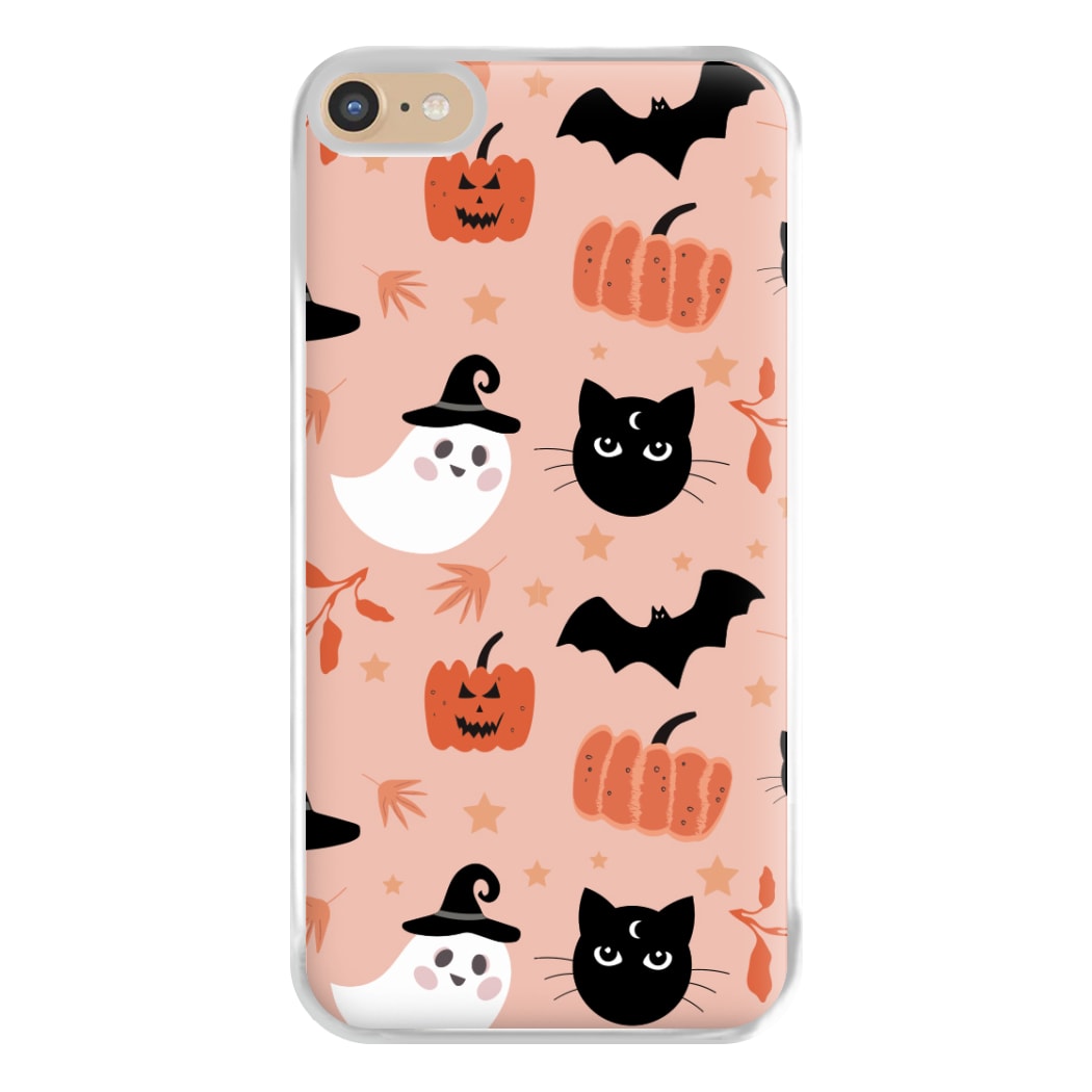 Pretty Pink Halloween Pattern Phone Case for iPhone 6 Plus / 7 Plus / 8 Plus