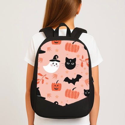 Pretty Pink Halloween Pattern Large School Bag