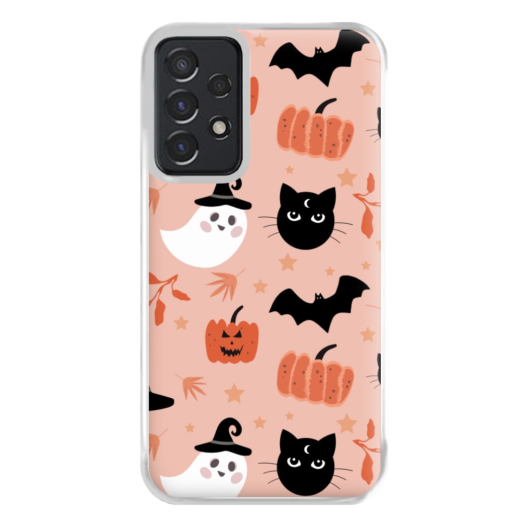 Pretty Pink Halloween Pattern Phone Case for Galaxy A52 / A52s