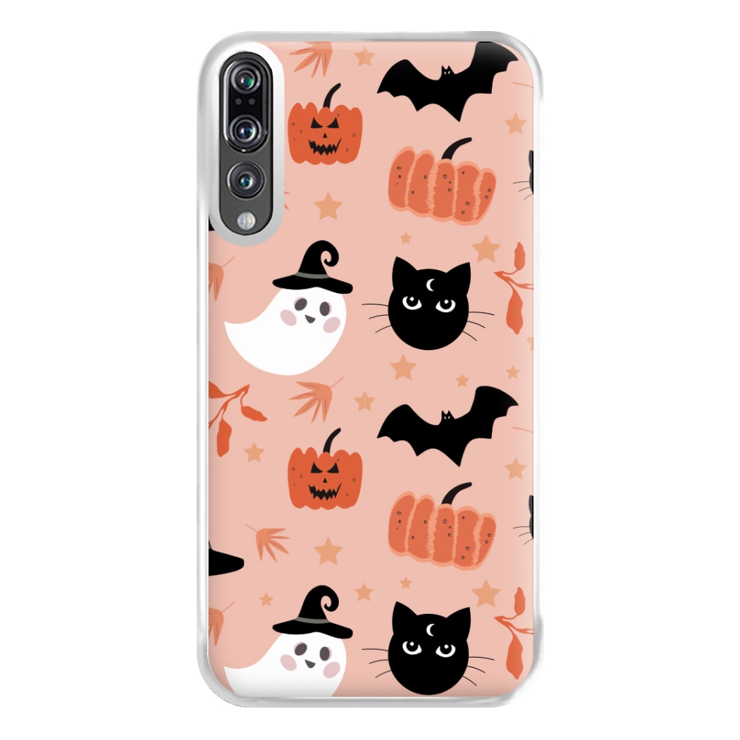 Pretty Pink Halloween Pattern Phone Case for Huawei P20 Pro