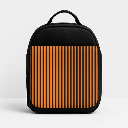 Orange & Black Stripe Insulated Lunchbox