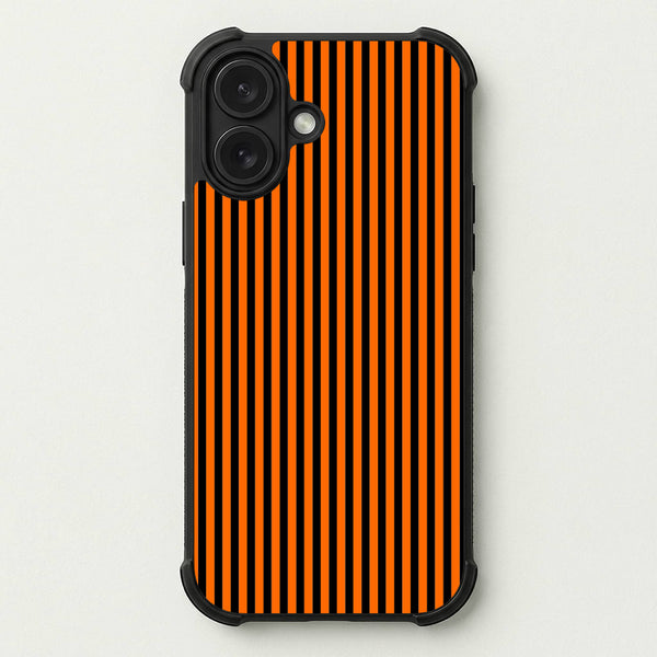 Orange & Black Stripe Phone Case — Bumper case