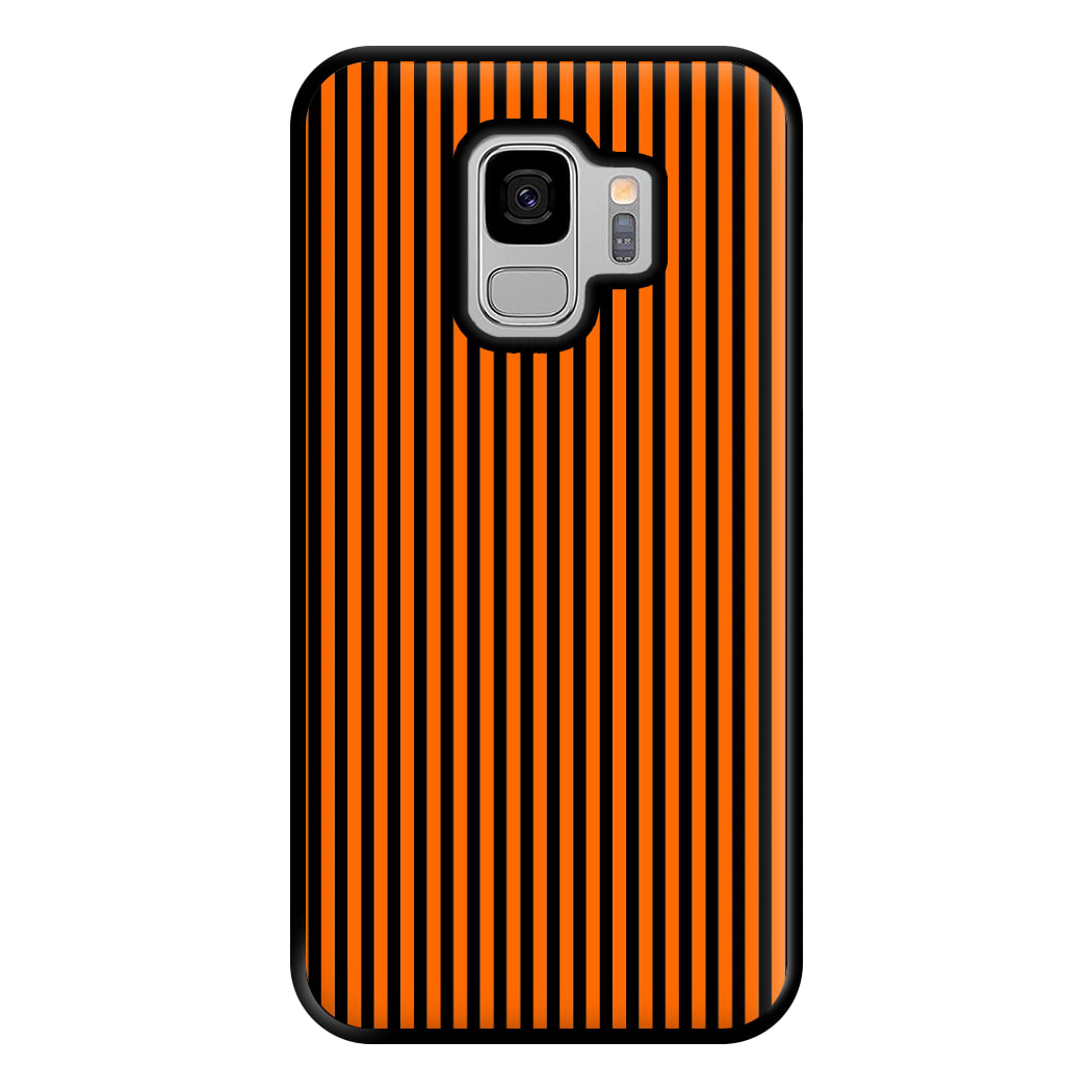 Orange & Black Stripe Phone Case for Galaxy S9 Plus