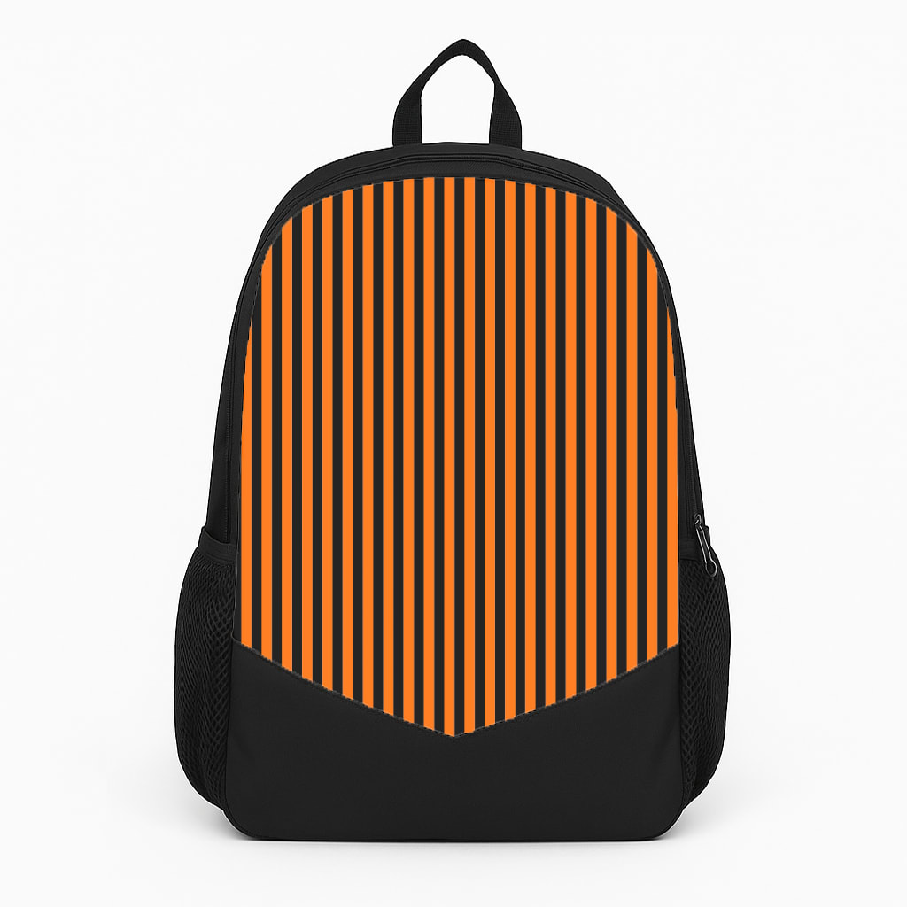 Orange & Black Stripe Backpack