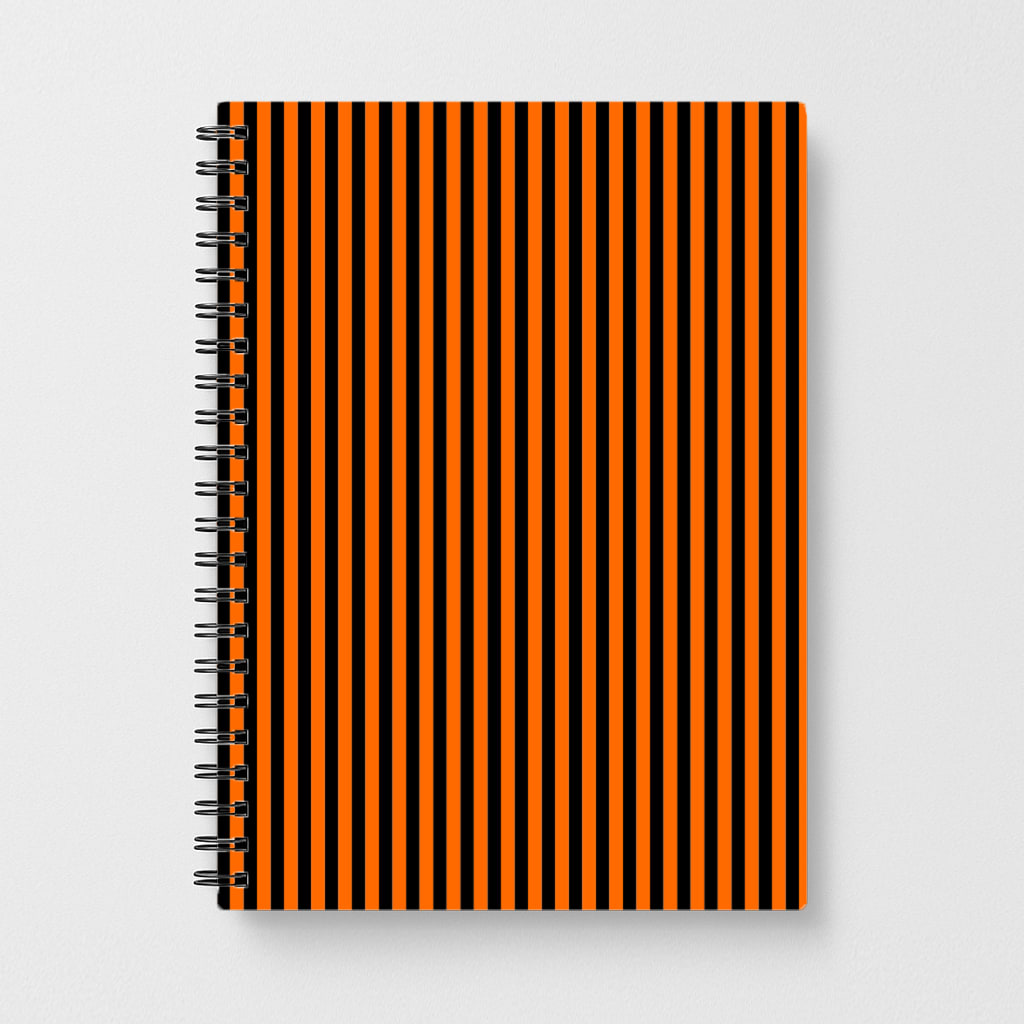 Orange & Black Stripe Notebook