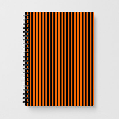 Orange & Black Stripe Notebook