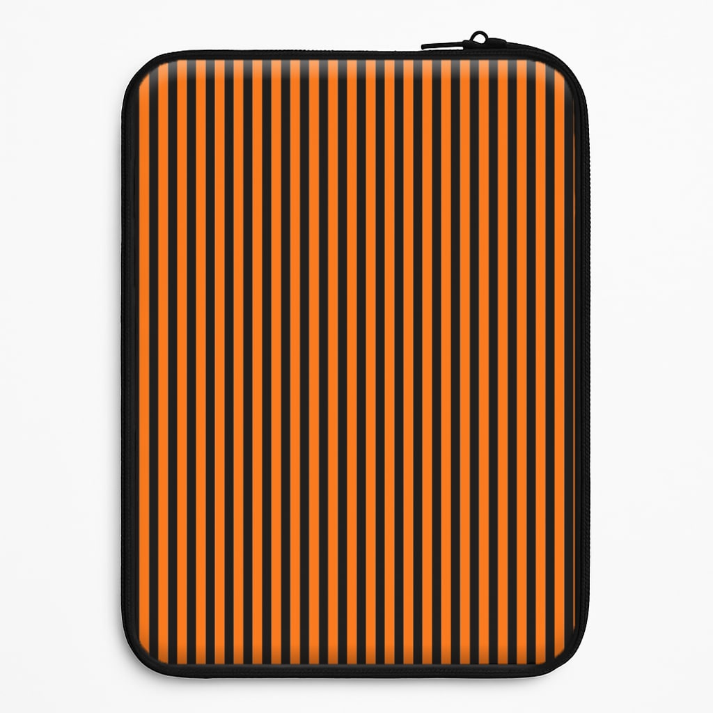 Orange & Black Stripe Laptop Sleeve