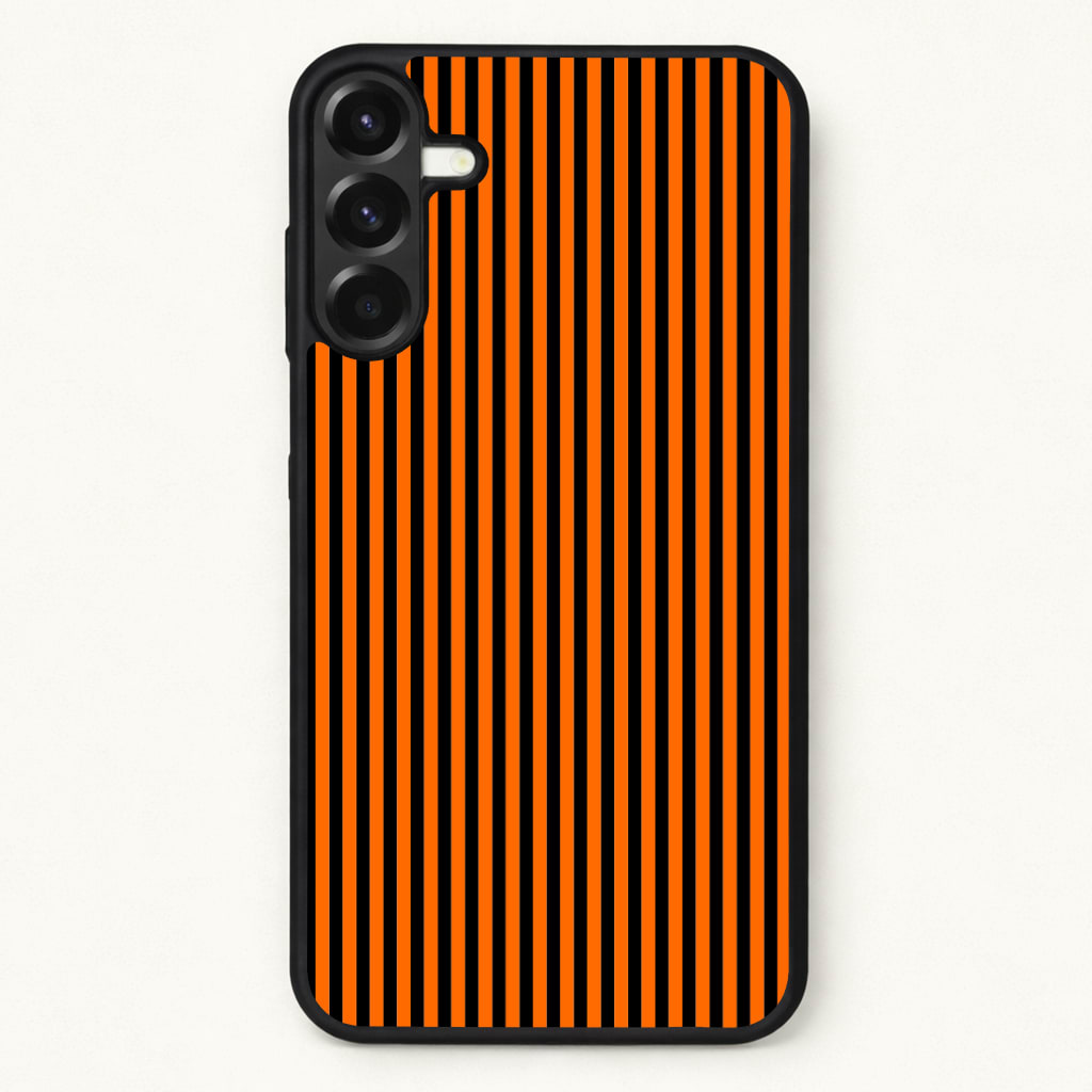 Orange & Black Stripe Phone Case for Galaxy A37
