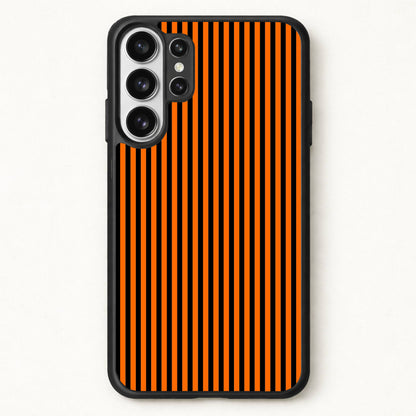 Orange & Black Stripe Phone Case for Galaxy S26 Ultra