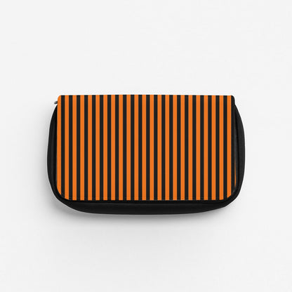 Orange & Black Stripe Pencil Case