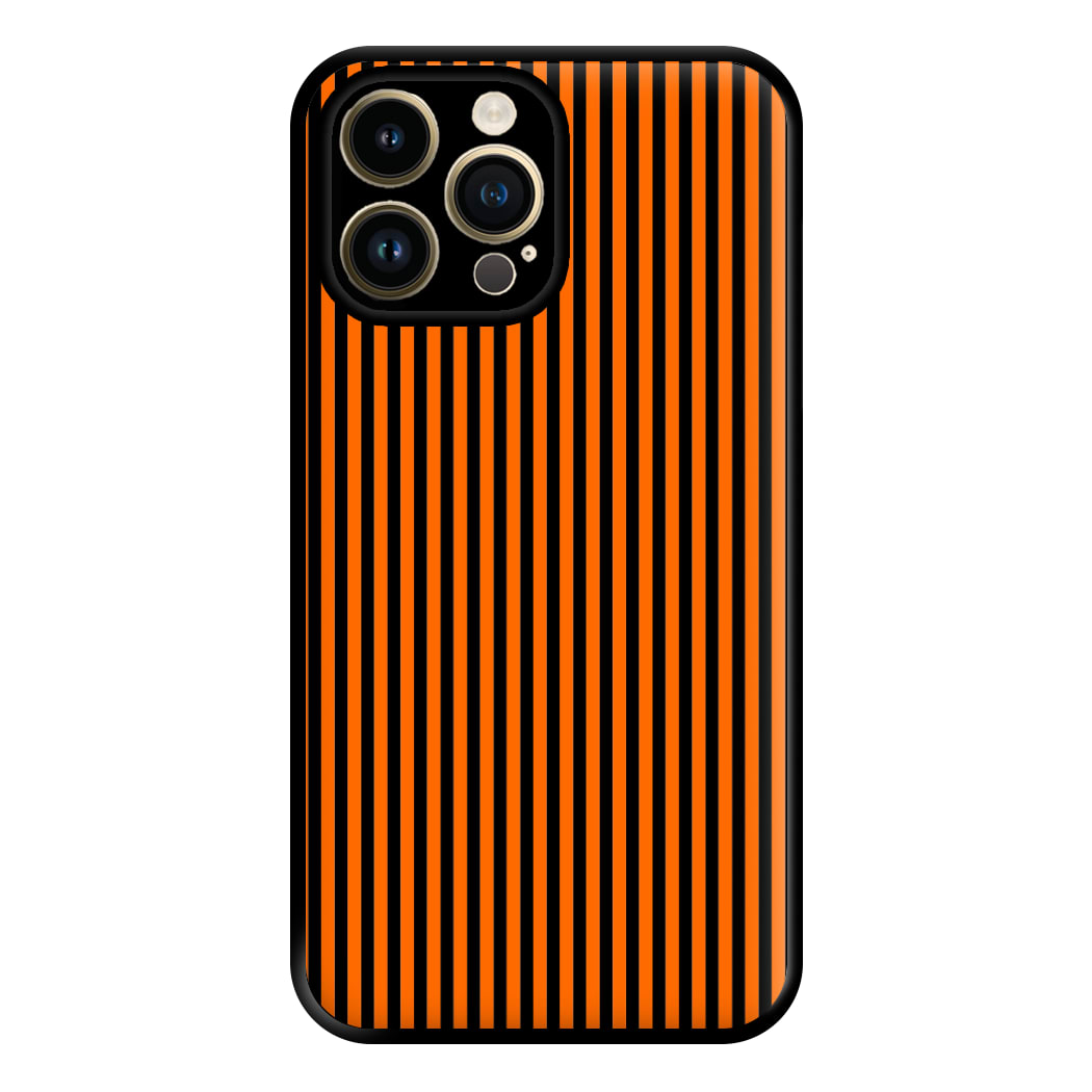 Orange & Black Stripe Phone Case for iPhone 14 Pro Max