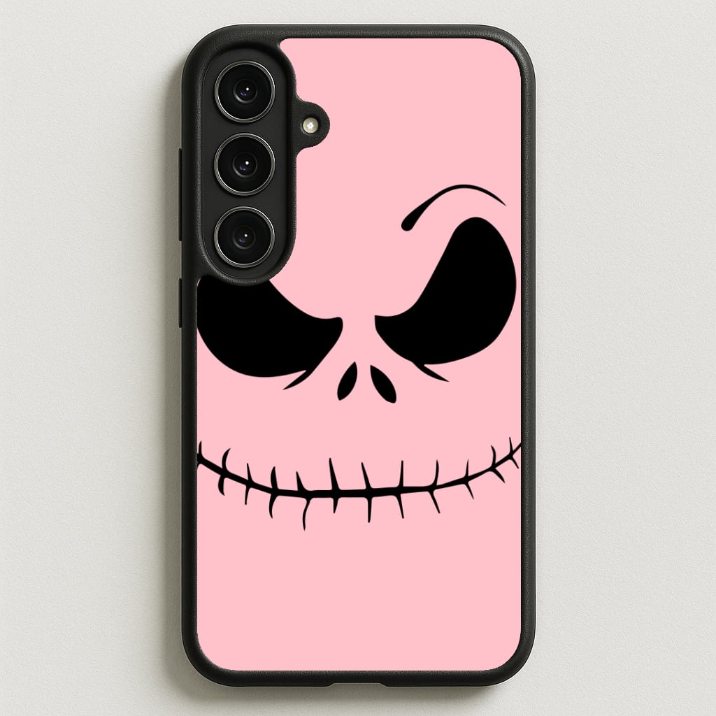 Pink Jack Skeleton Phone Case for Galaxy S25FE