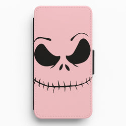 Pink Jack Skeleton Flip / Wallet Phone Case