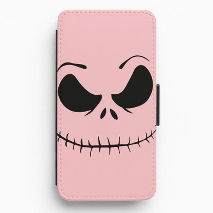 Pink Jack Skeleton Flip / Wallet Phone Case