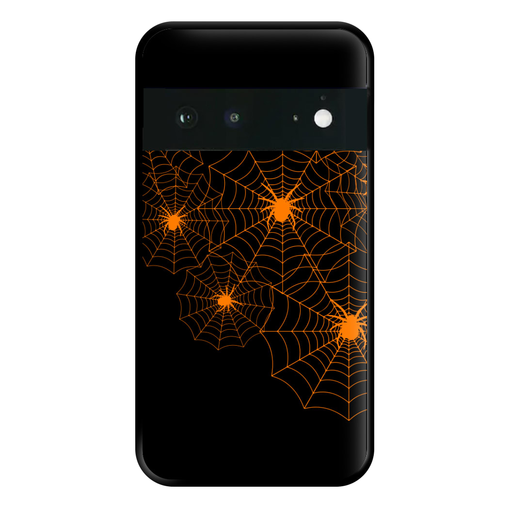 Orange Spider Web  Phone Case for Google Pixel 6a