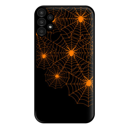 Orange Spider Web  Phone Case for Galaxy A13