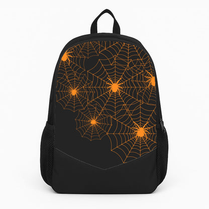 Orange Spider Web  Large Backpack