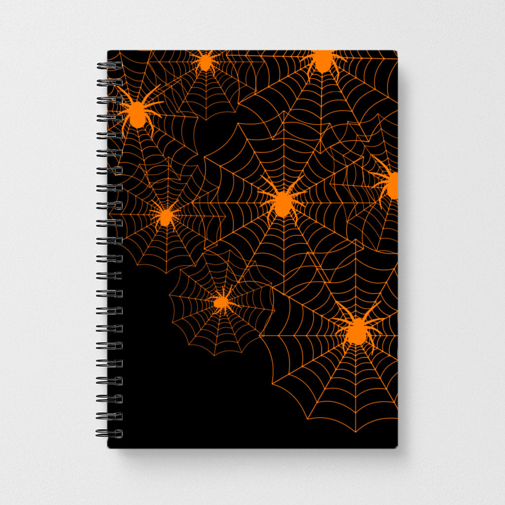 Orange Spider Web  Notebook