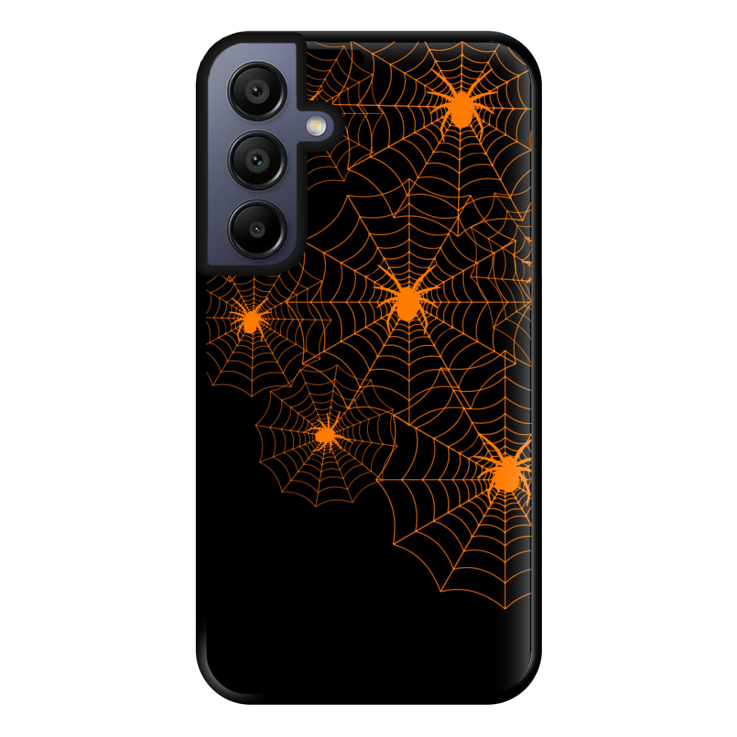 Orange Spider Web  Phone Case for Galaxy A15