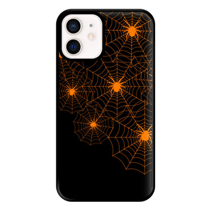 Orange Spider Web  Phone Case for iPhone 12 Mini