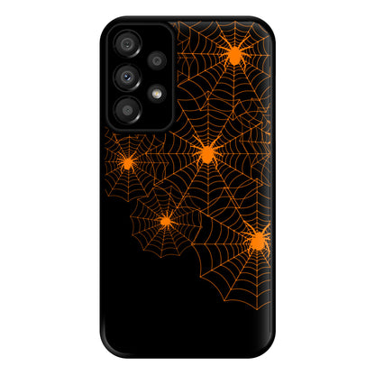 Orange Spider Web  Phone Case for Galaxy A33