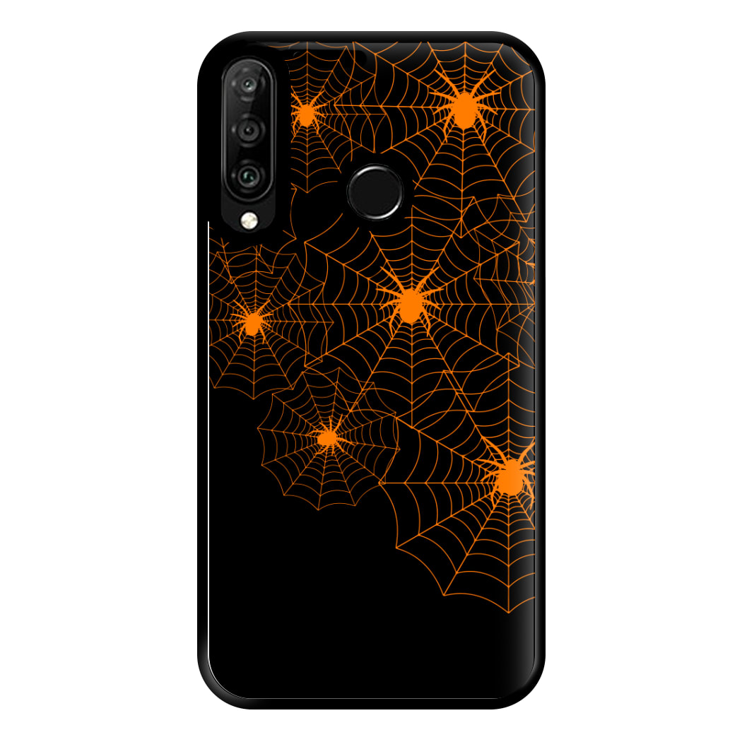 Orange Spider Web  Phone Case for Huawei P30 Lite