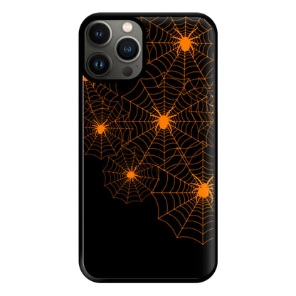 Orange Spider Web  Phone Case for iPhone 13 Pro Max