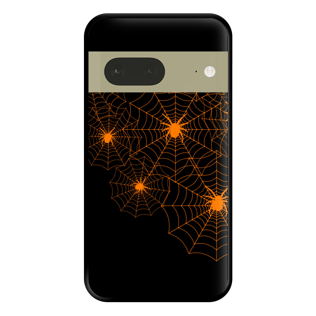 Orange Spider Web  Phone Case for Google Pixel 7a