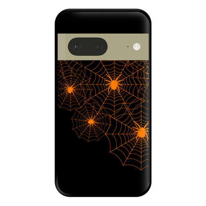 Orange Spider Web  Phone Case for Google Pixel 7a